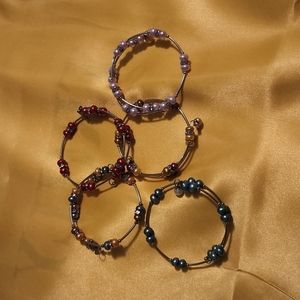 Lot of 5- Vantel Pearl's Wrist Candy Bracelets